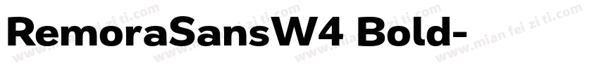 RemoraSansW4 Bold字体转换
